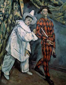 Pierrot and Harlequin (Mardi-Gras) c1888. Artist: Paul Cezanne