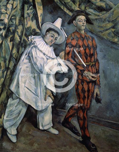 'Pierrot and Harlequin (Mardi-Gras)', c1888.  Artist: Paul Cezanne