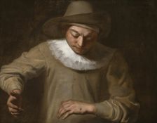 Pierrot Catching a Fly, 1740/50. Creator: Attributed to Philippe Mercier