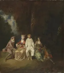 Pierrot Content, 1712. Creator: Jean-Antoine Watteau