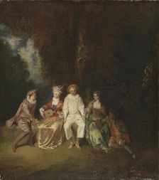 Pierrot Content, 1712. Creator: Jean-Antoine Watteau