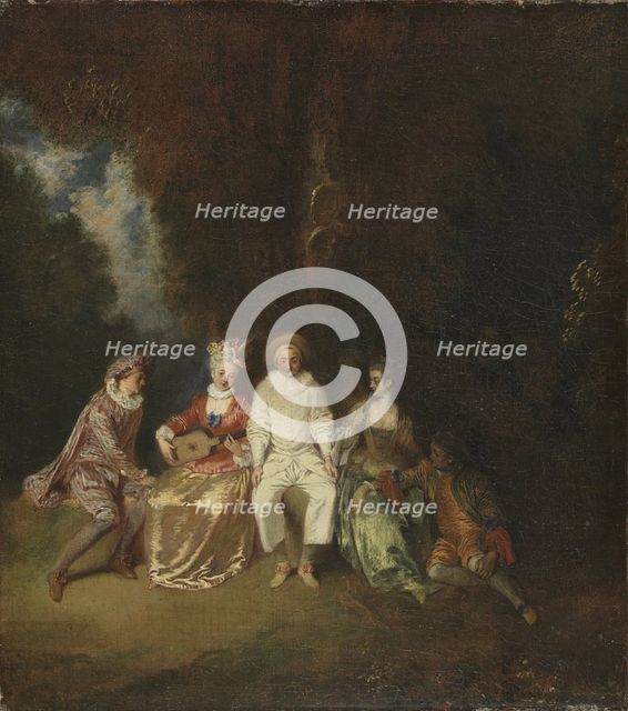 Pierrot Content, 1712. Creator: Jean-Antoine Watteau.