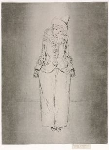 Pierrot en Pied, Portrait of Lady A. C., 1888. Creator: Theodore Roussel (French, 1847-1926)