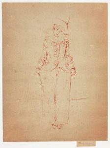 Pierrot en Pied, Portrait of the Lady A. C., 1888. Creator: Theodore Roussel