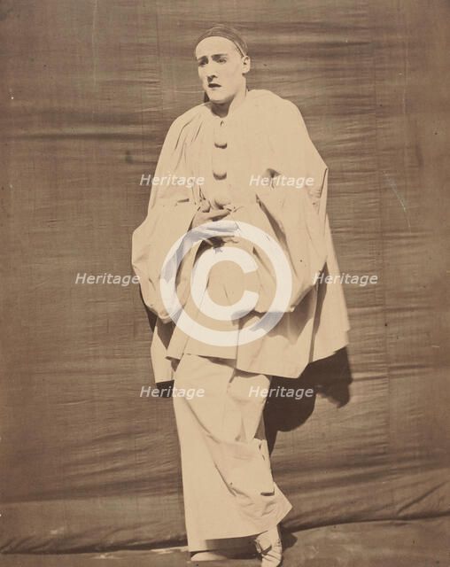Pierrot in pain, ca. 1854-55. Creator: Nadar.