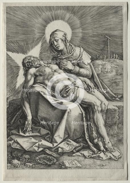 Pieta, 1596. Creator: Hendrick Goltzius (Dutch, 1558-1617).