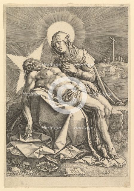 Pietà, 1596. Creator: Hendrik Goltzius.