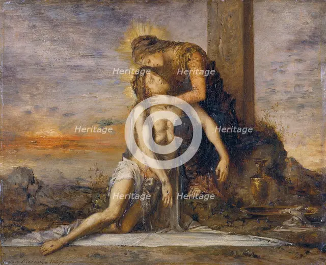 Pietà, 1867. Creator: Gustave Moreau.