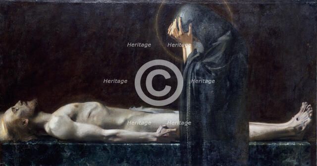 Pietà, 1891. Creator: Franz von Stuck.