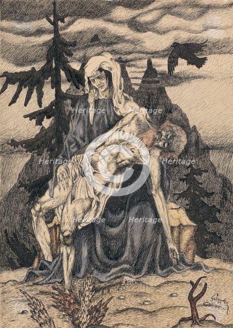Pieta, 1923. Creator: Mikulas Galanda.