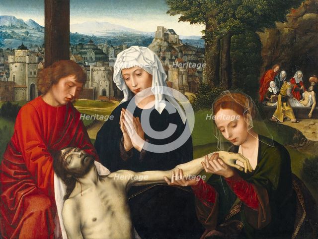 Pietà at the Foot of the Cross, ca 1530. Artist: Benson, Ambrosius (1495-1550)