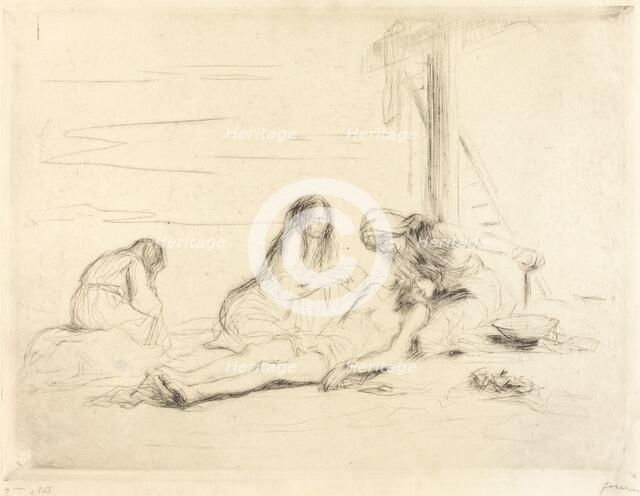 Pietà (first plate), 1910. Creator: Jean Louis Forain.