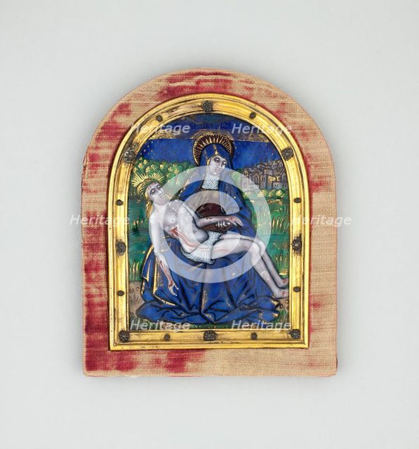 Pietà, Limoges, early 16th century. Creators: Pénicaud Workshop, Jesus Christ.