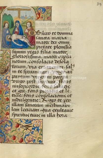 Pietà; Poncher Hours, about 1500. Creator: Master of Jacques de Besancon.