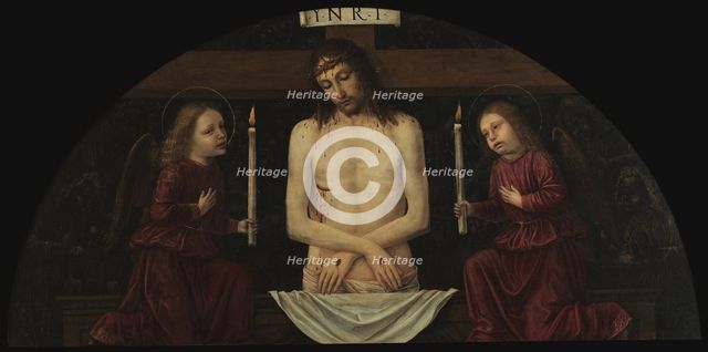 Pietà with Two Angels, 1488-1490. Creator: Bergognone, Ambrogio (1453-1523).