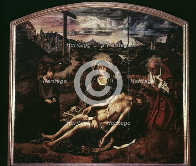 Pieta with Saint Jerome and Canon L. Desplas.