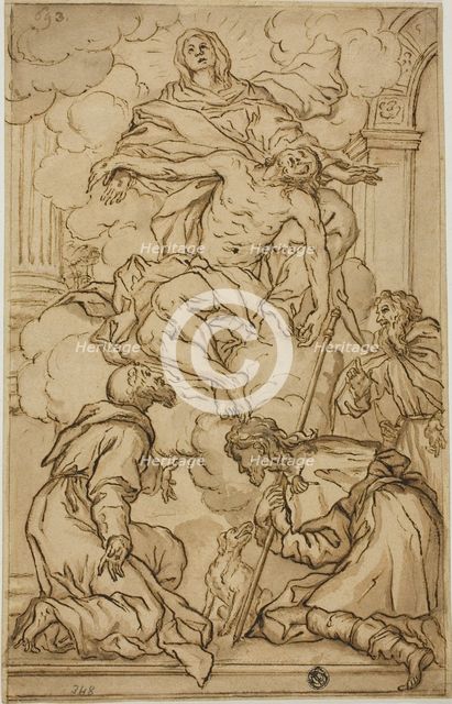 Pieta, with Saints Francis, Roch, and Third Male Saint, n.d. Creator: Unknown.