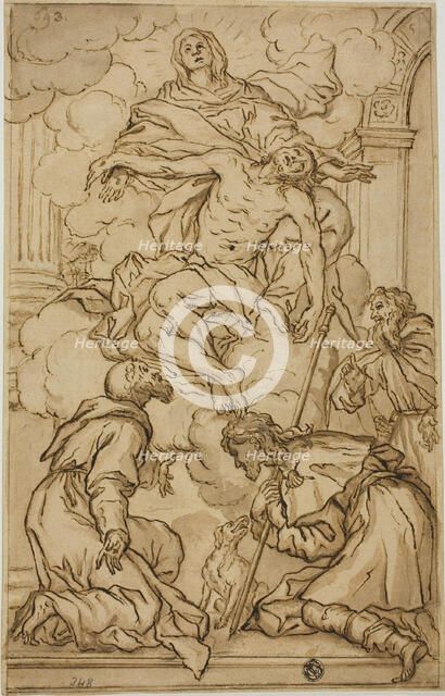 Pieta, with Saints Francis, Roch, and Third Male Saint, n.d. Creator: Unknown.