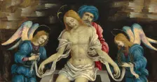 Pietà (The Dead Christ Mourned by Nicodemus and Two Angels), c. 1500. Creator: Filippino Lippi