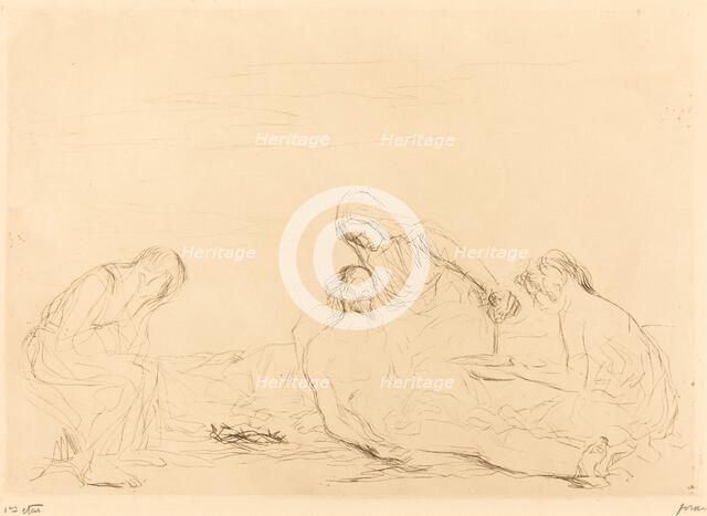 Pietà (third plate), 1910. Creator: Jean Louis Forain.