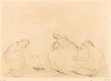 Pietà (third plate), 1910. Creator: Jean Louis Forain