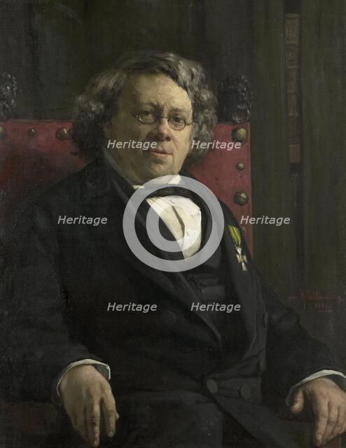 Pieter Harme Witkamp (1816-92), historian and geographer, 1883.  Creator: Hendrik Valkenburg.