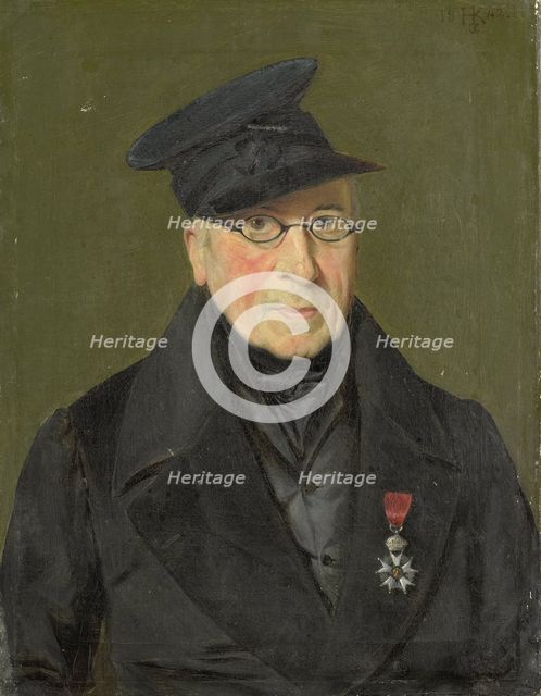 Pieter Janson (1765-1851), painter and etcher, retired major of the Cuirassiers, 1842.  Creator: Monogrammist H. K..
