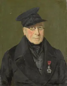 Pieter Janson (1765-1851), painter and etcher, retired major of the Cuirassiers, 1842. Creator: Monogrammist H. K.