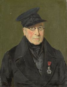 Pieter Janson (1765-1851), painter and etcher, retired major of the Cuirassiers, 1842. Creator: Monogrammist H. K.
