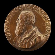 Pietro Aretino, 1492-1556, Satirist [obverse]. Creator: Leone Leoni