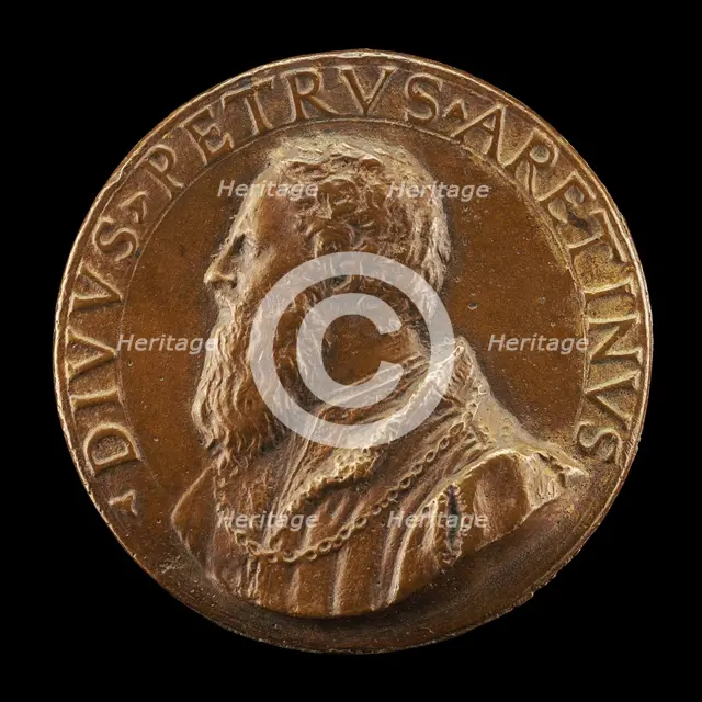 Pietro Aretino, 1492-1556, Satirist [obverse]. Creator: Leone Leoni.