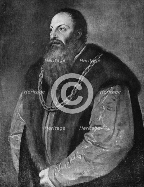 'Pietro Aretino', Italian author, playwright, poet and satirist, c1548-1551 (1912).Artist: Titian
