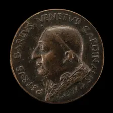 Pietro Barbo, 1417-1471 (Pope Paul II, 1464), as Cardinal of San Marco [obverse], 1455. Creator: Unknown