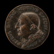 Pietro Barbo, 1417-1471 (Pope Paul II, 1464), as Cardinal of San Marco [obverse], 1455. Creator: Unknown