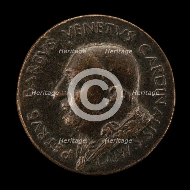 Pietro Barbo, 1417-1471 (Pope Paul II, 1464), as Cardinal of San Marco [obverse], 1455. Creator: Unknown.