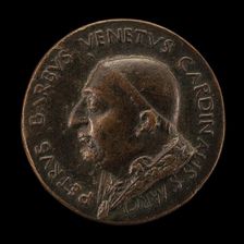 Pietro Barbo, 1417-1471 (Pope Paul II, 1464), as Cardinal of San Marco [obverse], 1455. Creator: Unknown