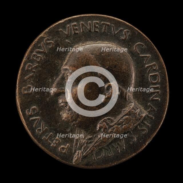 Pietro Barbo, 1417-1471 (Pope Paul II, 1464), as Cardinal of San Marco [obverse], 1455. Creator: Unknown.
