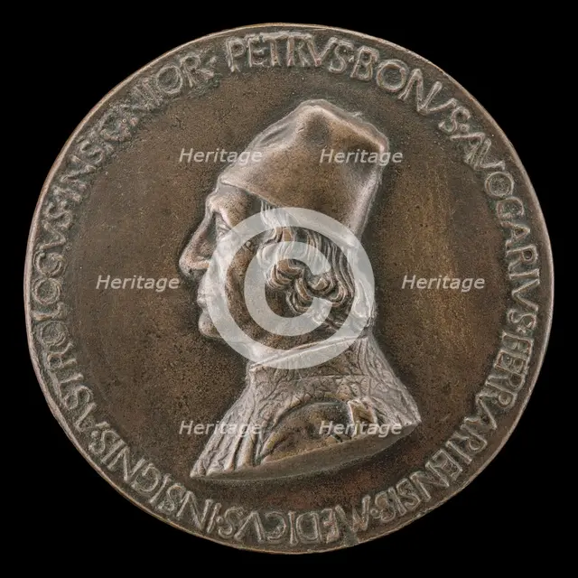 Pietro Bono Avogario, 1425-1506, Physician and Astrologer [obverse], c. 1472. Creator: Sperandio Savelli.