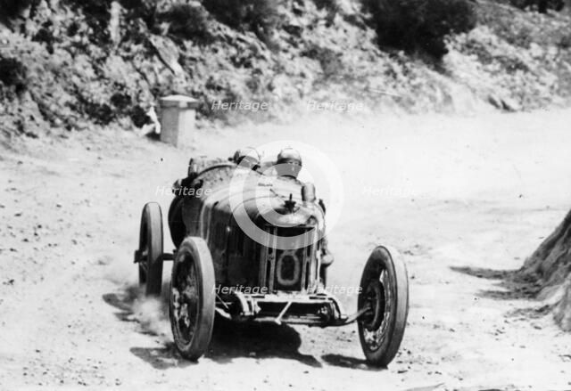 Pietro Bordino in a Fiat 803, in the Targa Florio race, Sicily, 1924. Artist: Unknown