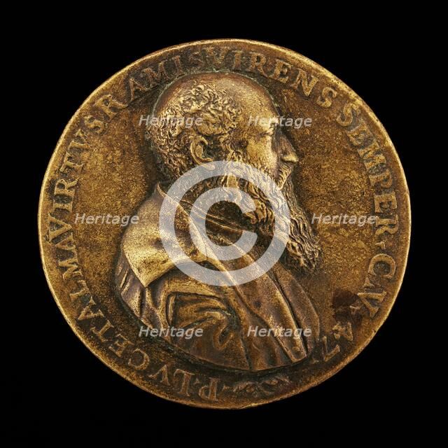 Pietro Lauro, born 1508, Modenese Poet and Scholar [obverse], 1555. Creator: Master I.A.V.F..