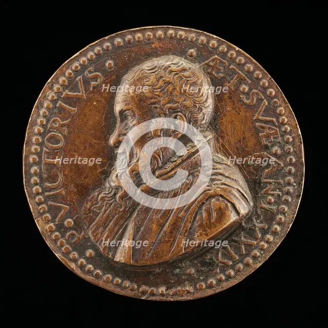 Pietro Vettori the Younger, 1499-1585, Florentine Scholar [obverse], probably 1573. Creator: Gaspare Romanelli.