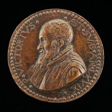 Pietro Vettori the Younger, 1499-1585, Florentine Scholar [obverse], probably 1573. Creator: Gaspare Romanelli
