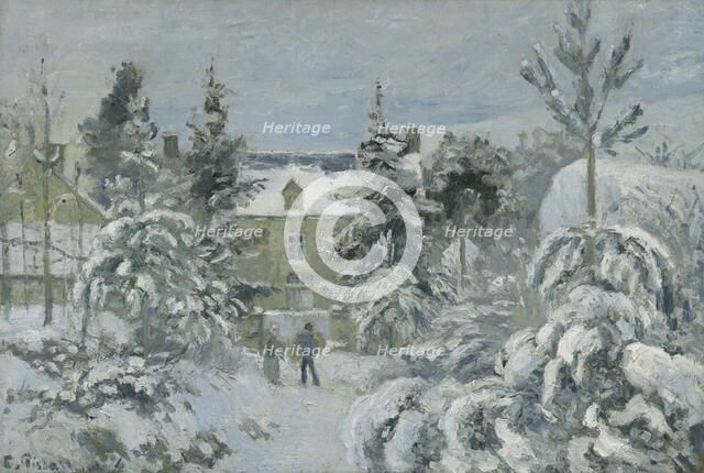 Piette's House At Montfoucault, 1874. Creator: Camille Pissarro.