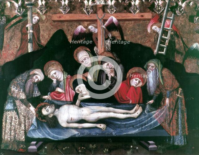  'Piety', Painting on wood, detail of the altarpiece of Saint Nicholas of Bari of 1406, designed …
