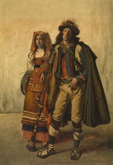 Pifferari, 1856. Creator: Jan August Hendrik Leys