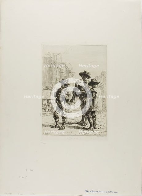 Pifferari, c. 1865. Creator: Charles Emile Jacque.