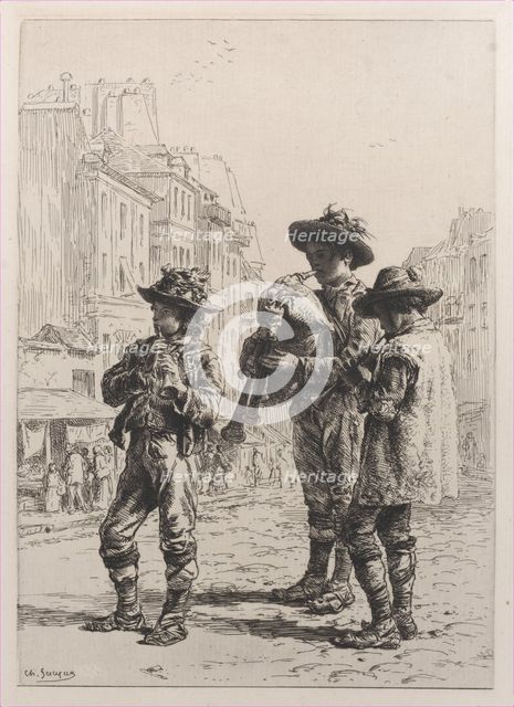 Pifferaris, 1864. Creator: Charles Emile Jacque.