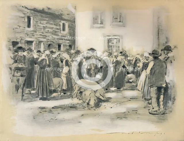 'Pig Market', 1903. Artist: Mortimer L Menpes.