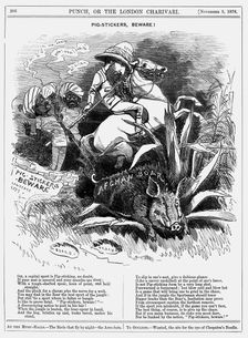 Pig-stickers, Beware! 1878. Creator: Unknown