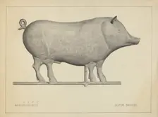 Pig Weather Vane, c. 1937. Creator: Salvatore Borrazzo